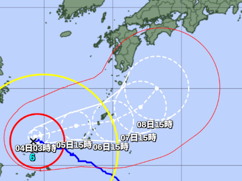 台風進路予想図