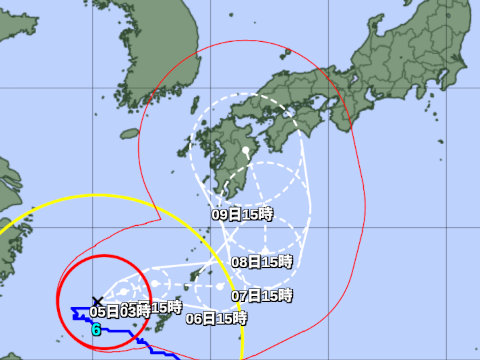 台風進路予想図