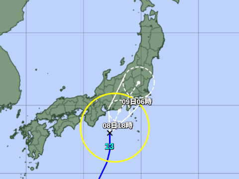 台風進路予想図